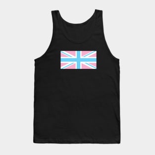 TRANSGENDER UK FLAG (UNION JACK) - PALE BLUE, WHITE AND PINK TRANSGENDER FLAG, INVERTED COLOURS Tank Top